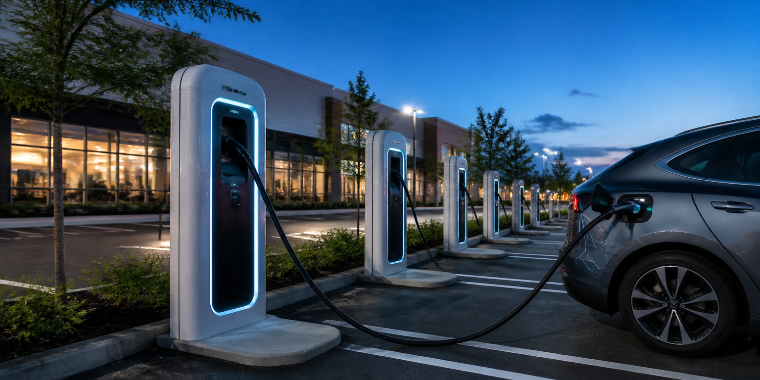 Estação de recarga rápida para veículos elétricos no Brasil