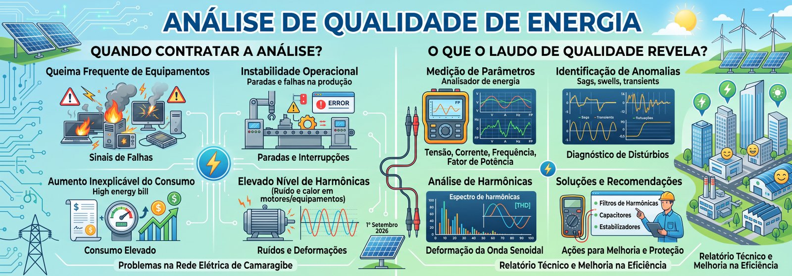 Análise qualidade energia