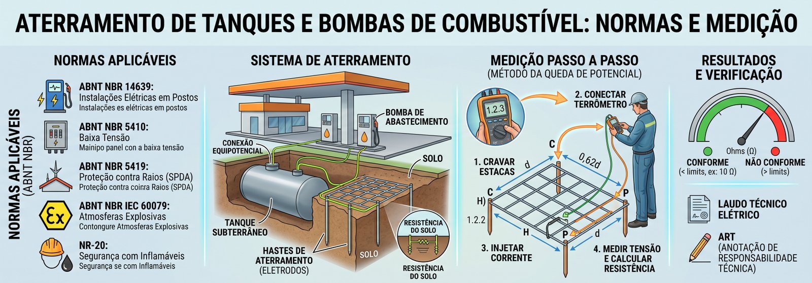 Aterramento tanques bombas