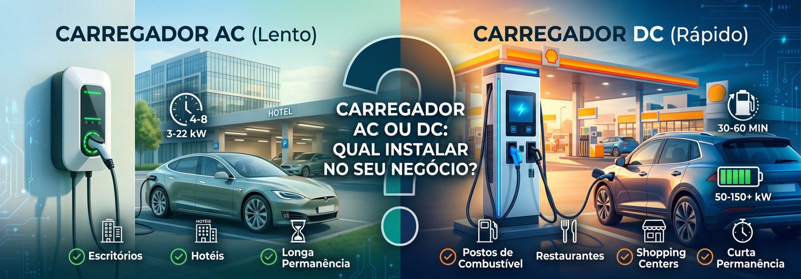 Carregador AC DC qual instalar
