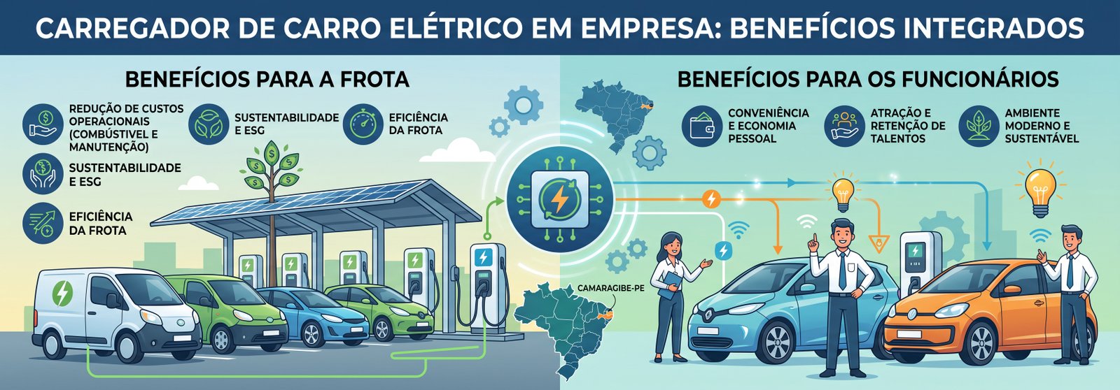 Carregador EV empresa frota