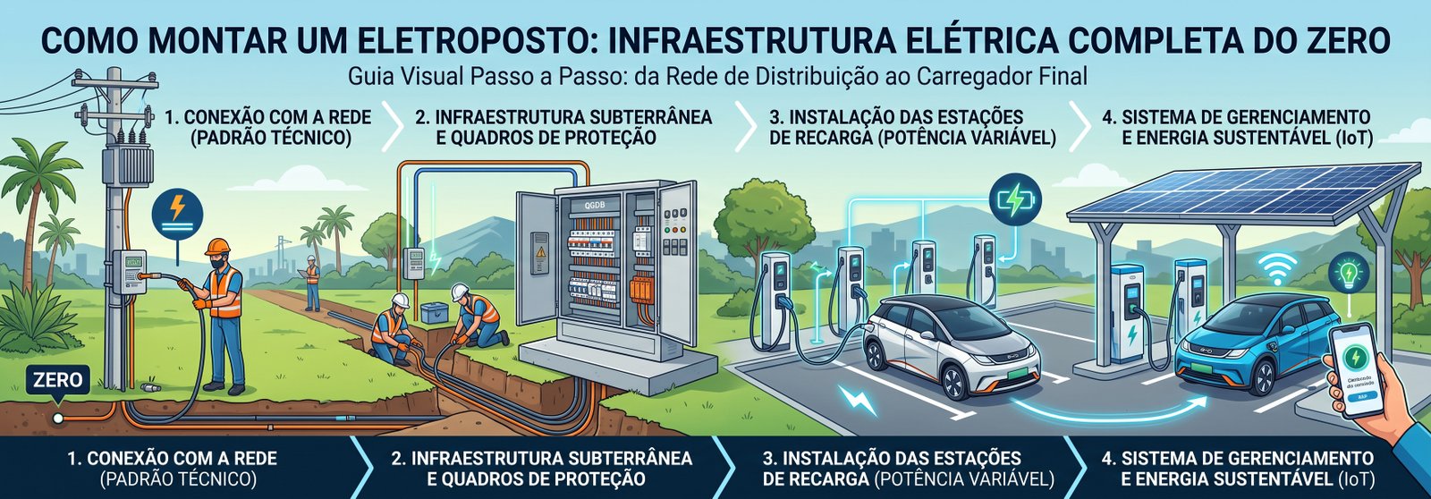 Como montar eletroposto