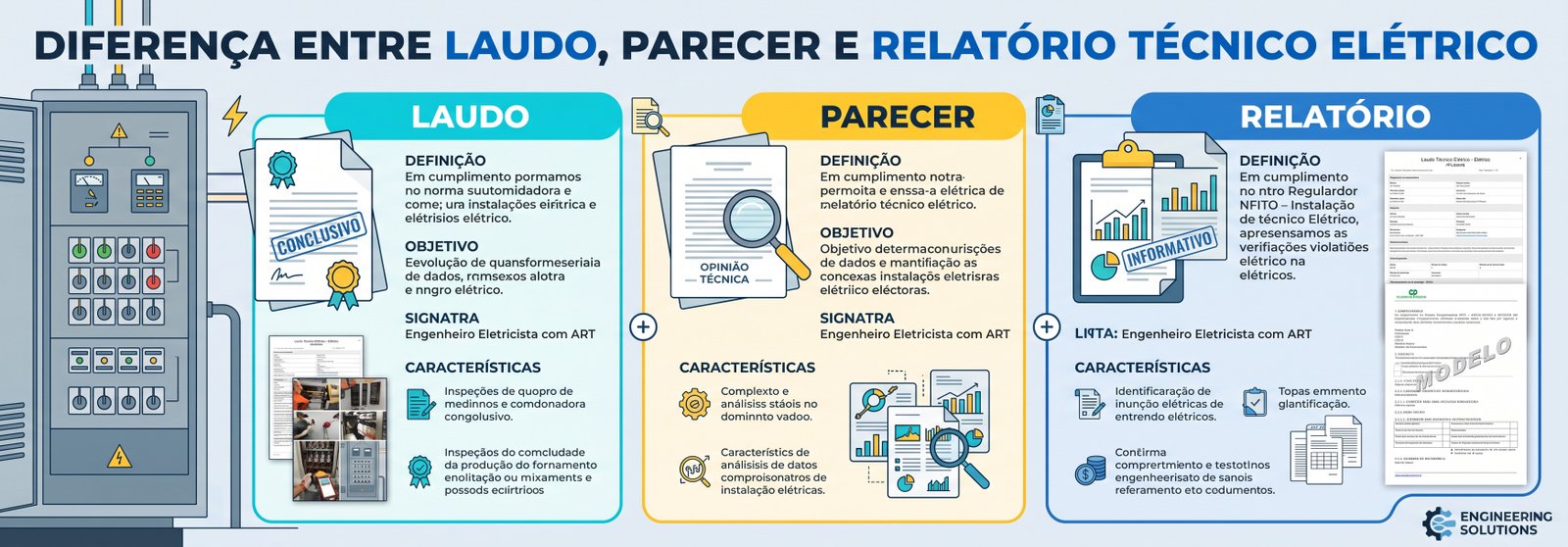 DiferenÃ§a laudo parecer relatÃ³rio