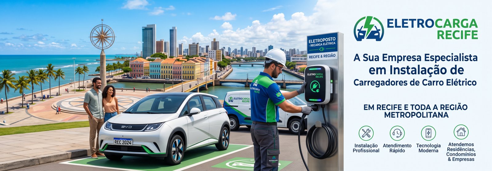 Empresa instalar carregador Recife