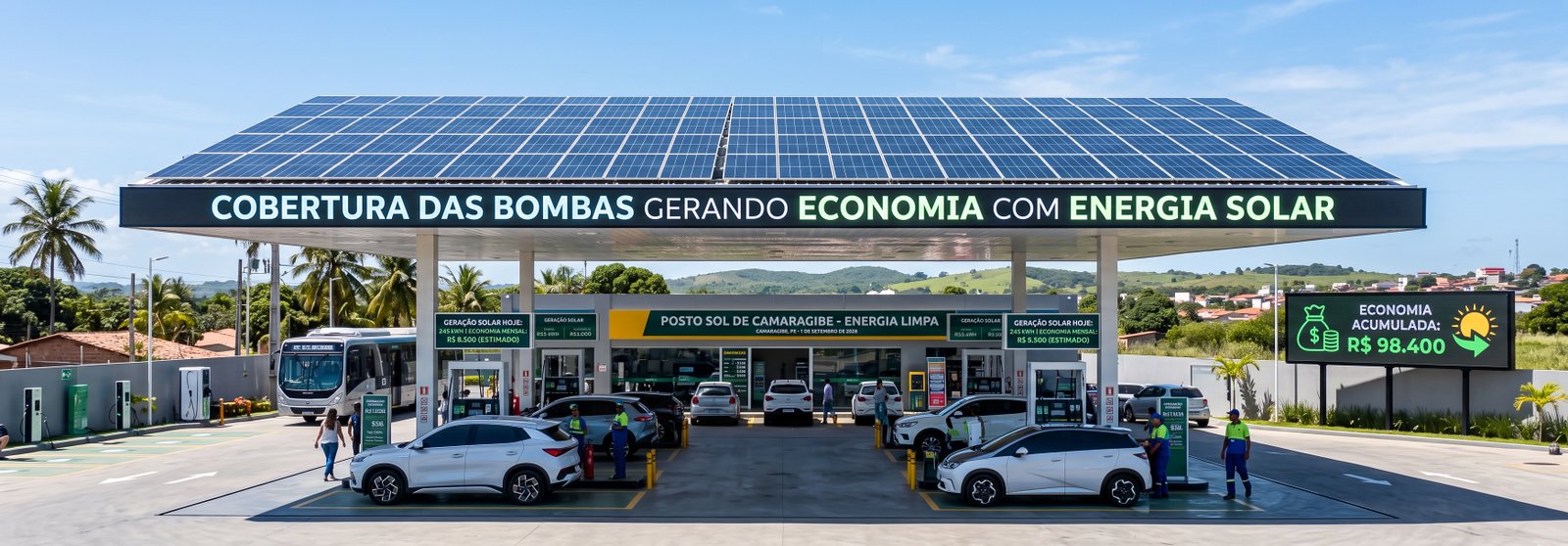 Energia solar posto