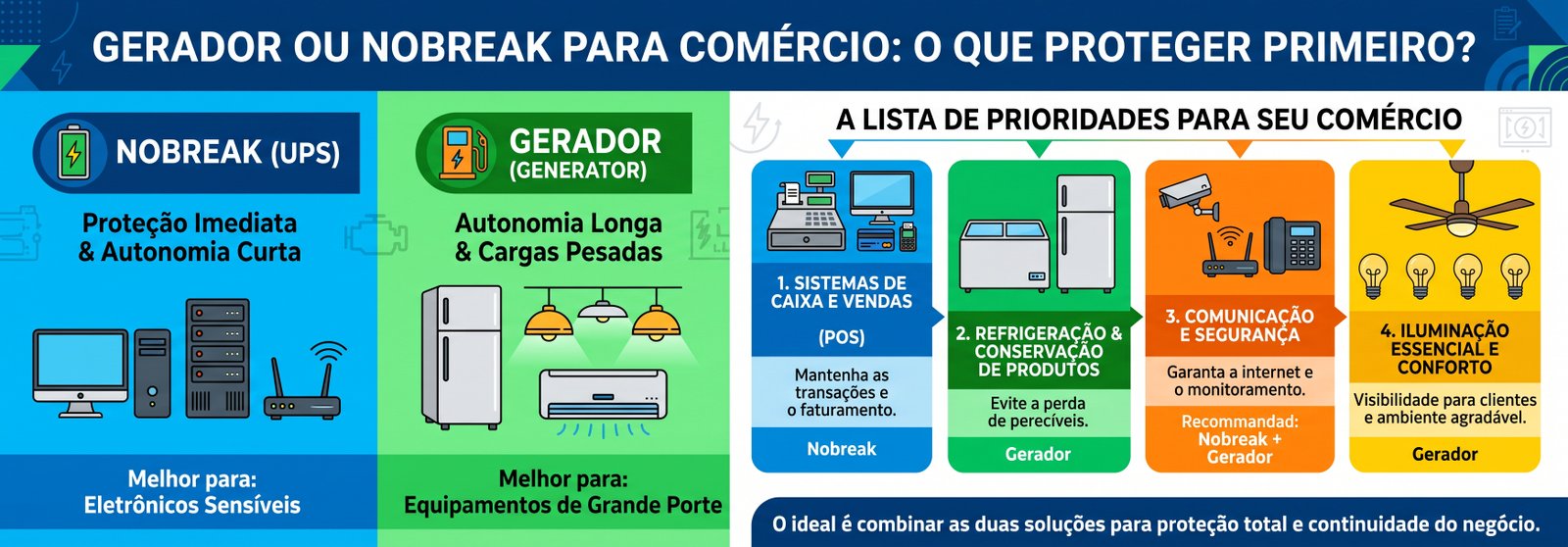 Gerador nobreak comércio