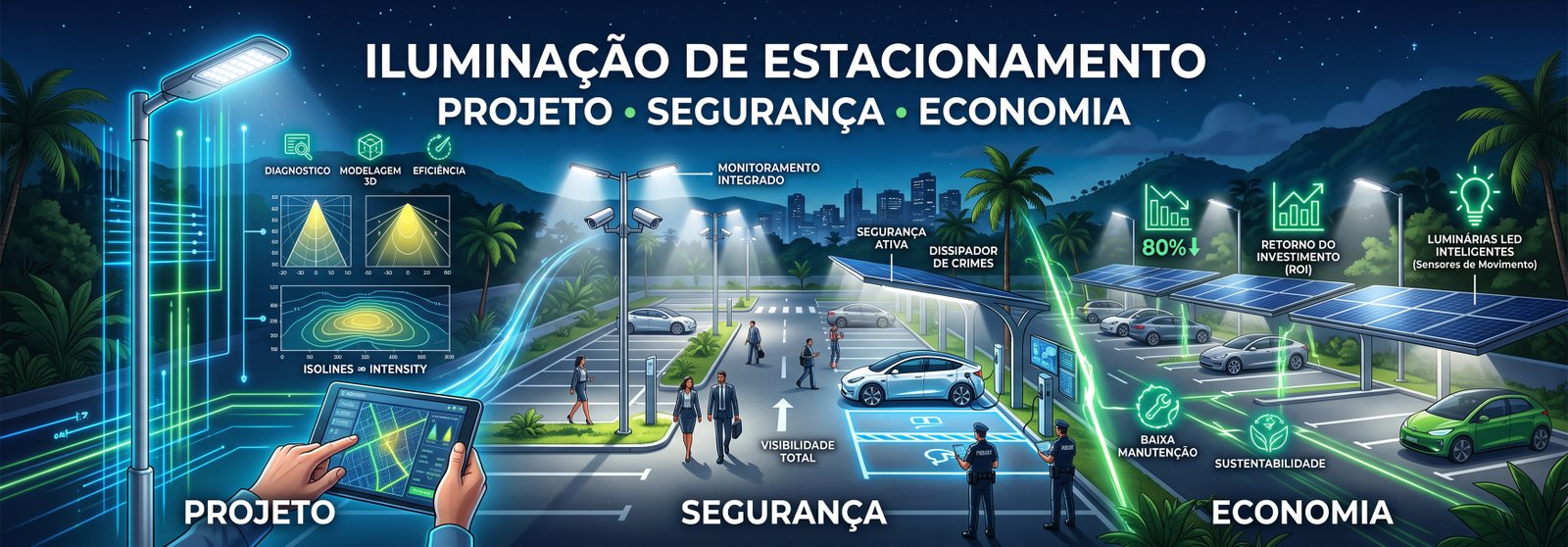 Iluminação estacionamento