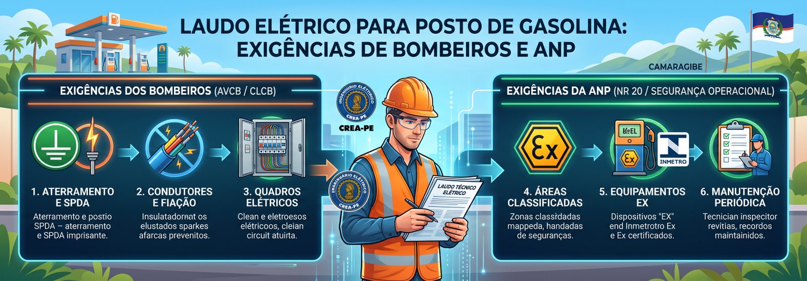 Laudo Elétrico para Posto de Gasolina