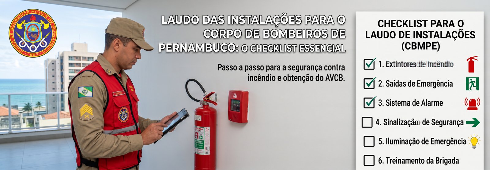 Laudo bombeiros Pernambuco checklist
