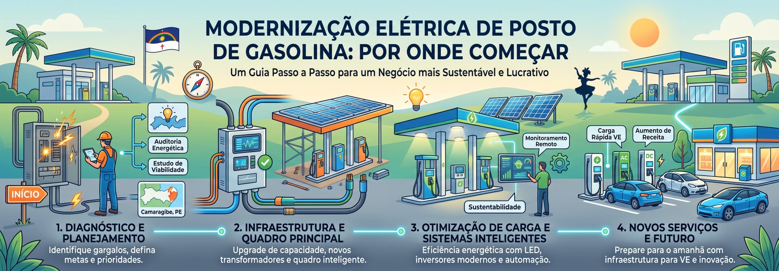 Modernização elétrica posto