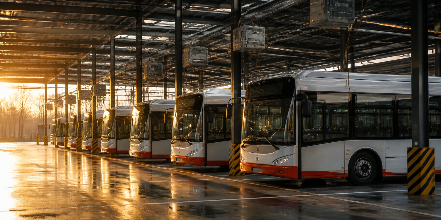 Infraestrutura para garagens de ônibus elétricos