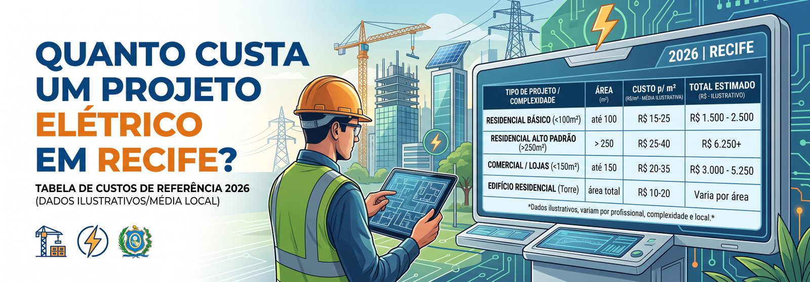 Quanto custa projeto elÃ©trico Recife
