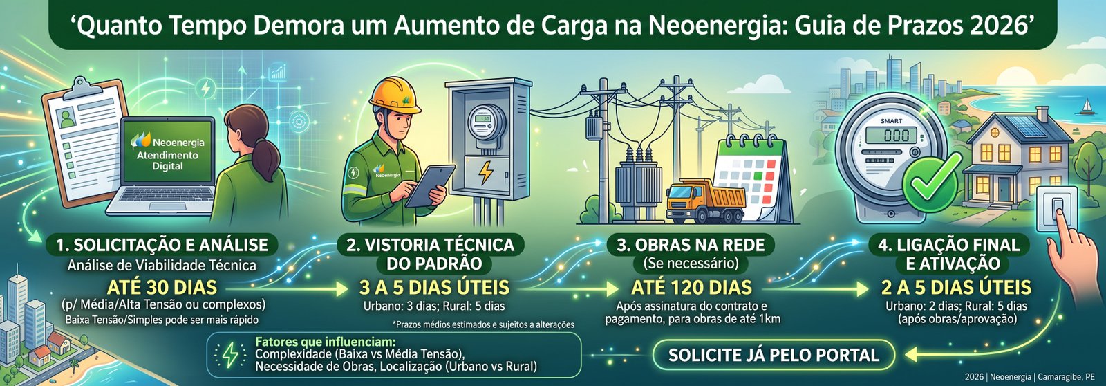 Quanto tempo demora aumento de carga