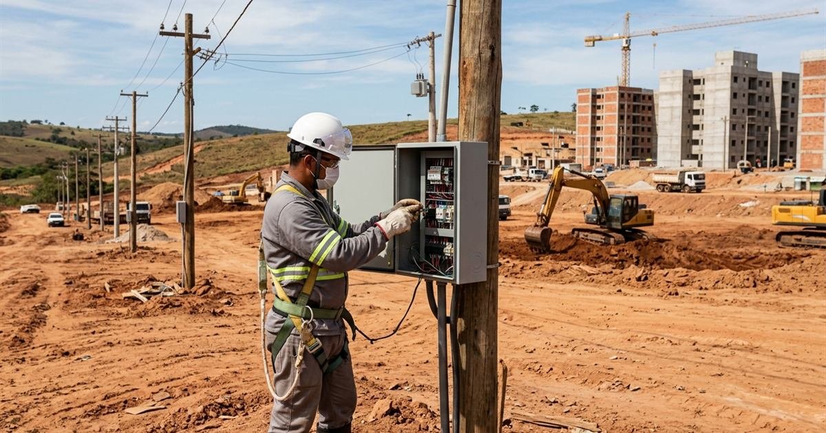 Rede elétrica provisória de obra: como ligar energia no canteiro em PE (2026)