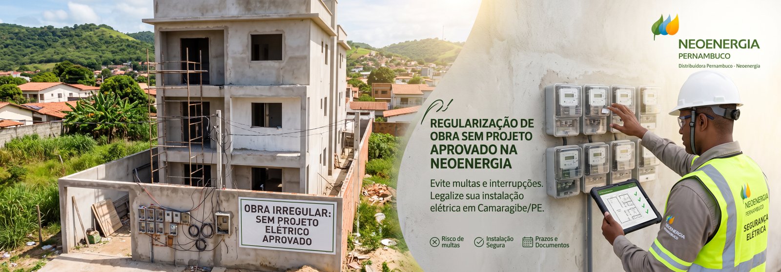 RegularizaÃ§Ã£o obra sem projeto Neoenergia