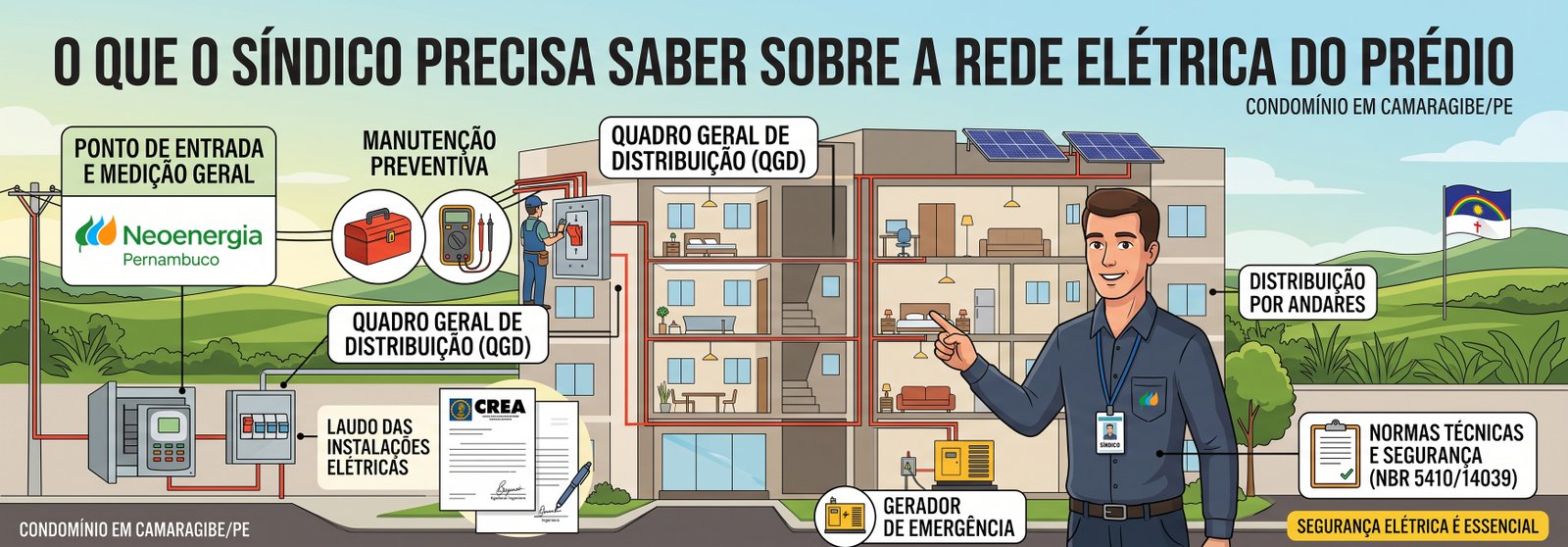SÃ­ndico rede elÃ©trica prÃ©dio