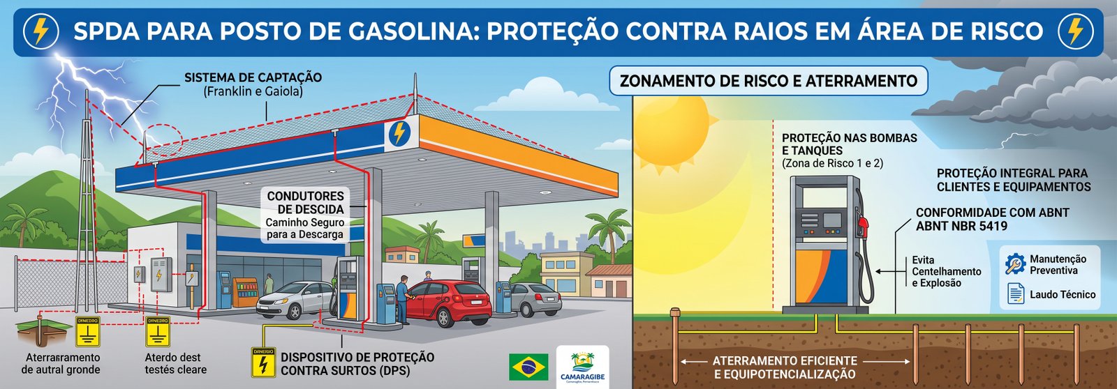SPDA posto gasolina