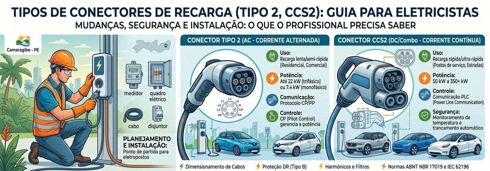 Tipos conectores recarga