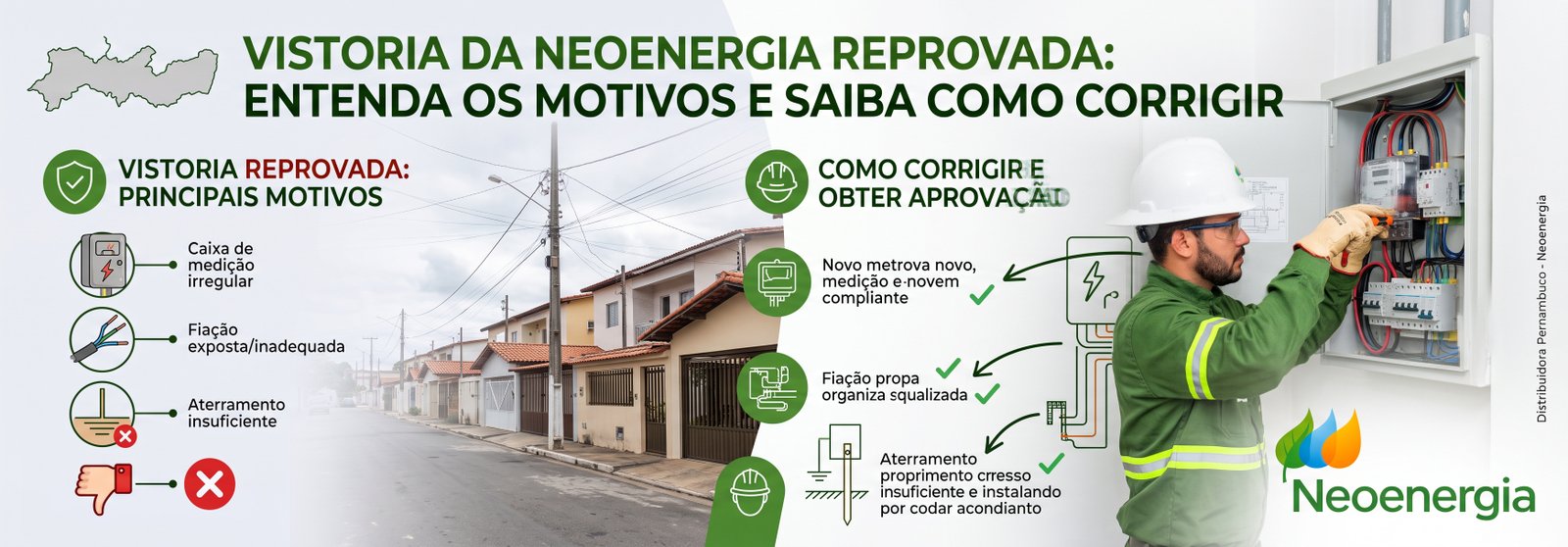 Vistoria Neoenergia reprovada